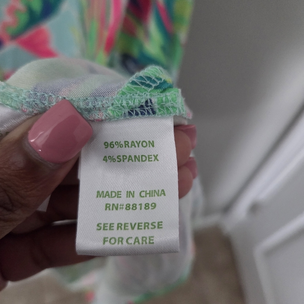 Lilly Pulitzer Womams Lindley Blue Casual Caftan Shirt Dress. Boho Relaxed Sz S - Picture 8 of 8